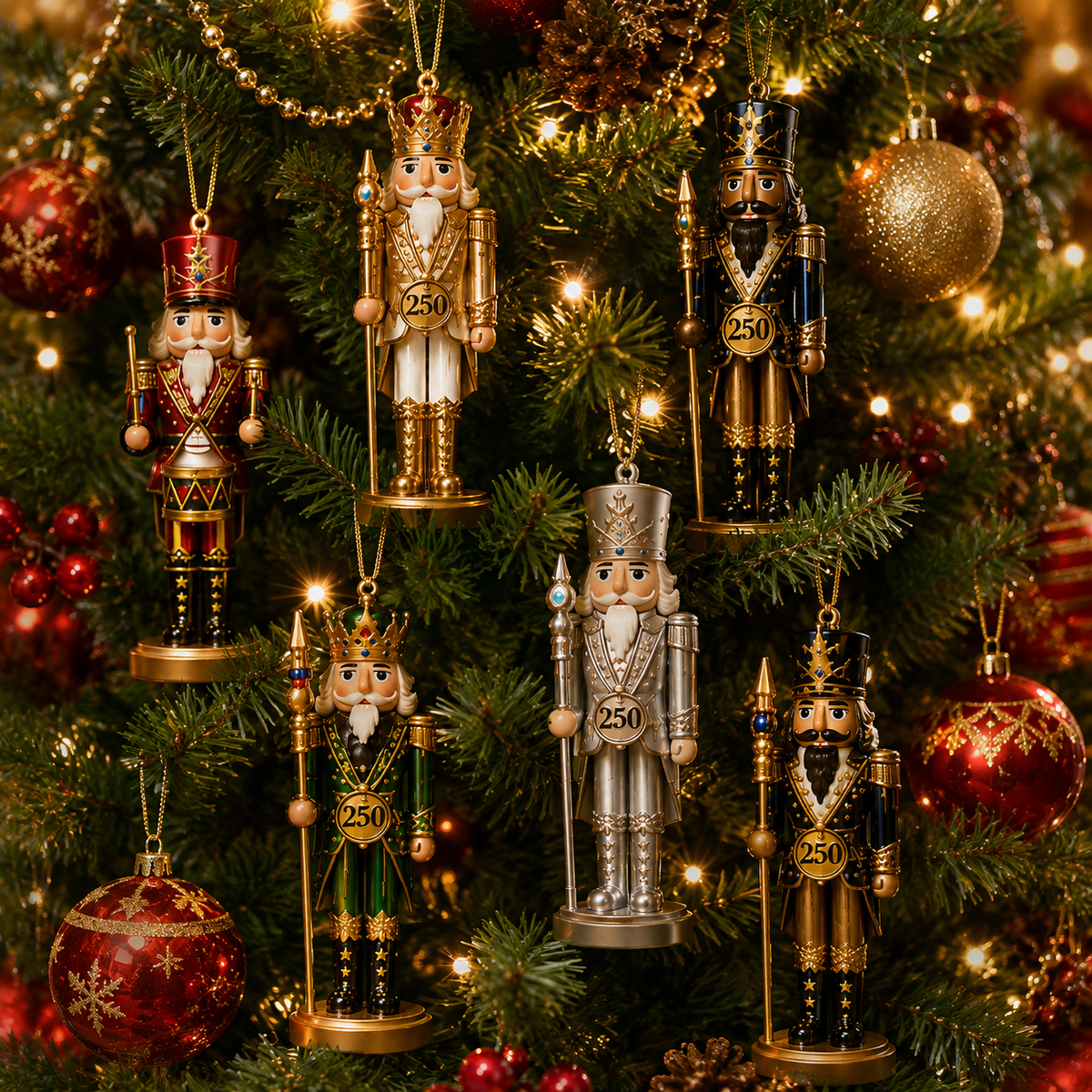 🎉🇺🇸 Limited Edition! 🔥🎁250th Anniversary Nutcracker Christmas Countdown Calendar Blind Box Set