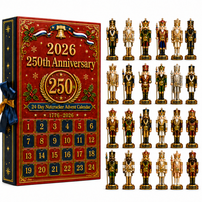 🎉🇺🇸 Limited Edition! 🔥🎁250th Anniversary Nutcracker Christmas Countdown Calendar Blind Box Set