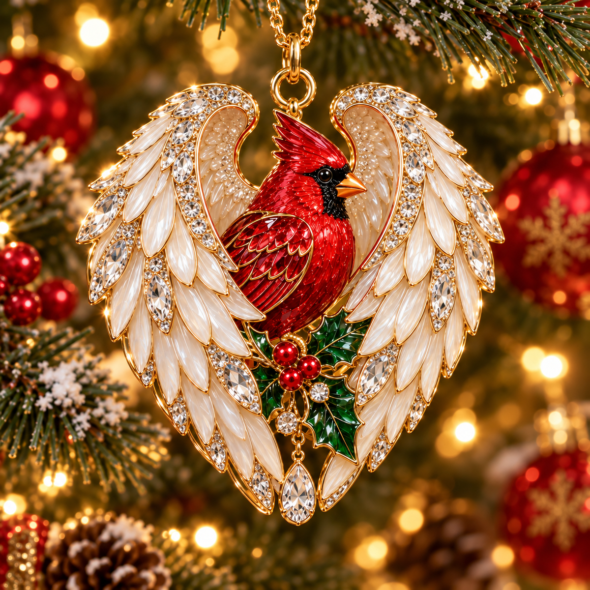🎅 Cardinal Christmas Ornament – Meaningful Memorial Keepsake