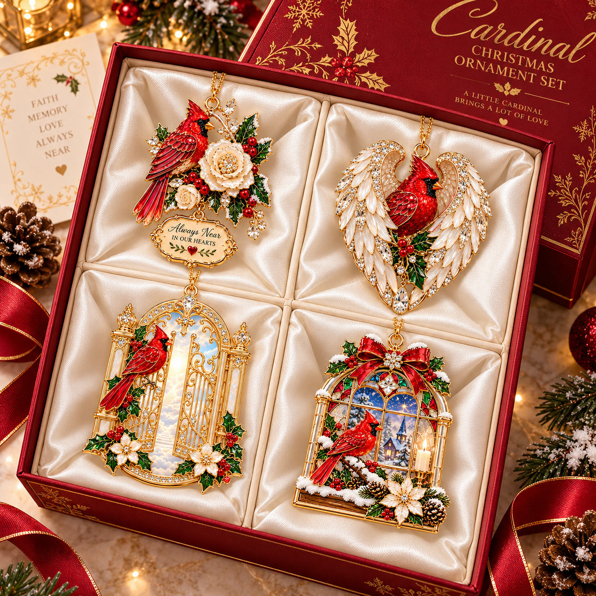 🎅 Cardinal Christmas Ornament – Meaningful Memorial Keepsake