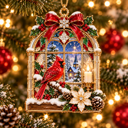 🎅 Cardinal Christmas Ornament – Meaningful Memorial Keepsake