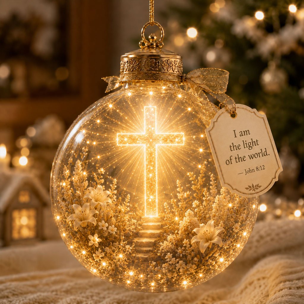 🔥Last Day 50% OFF🏆 Illuminated Christian Scripture Keepsake Ornaments