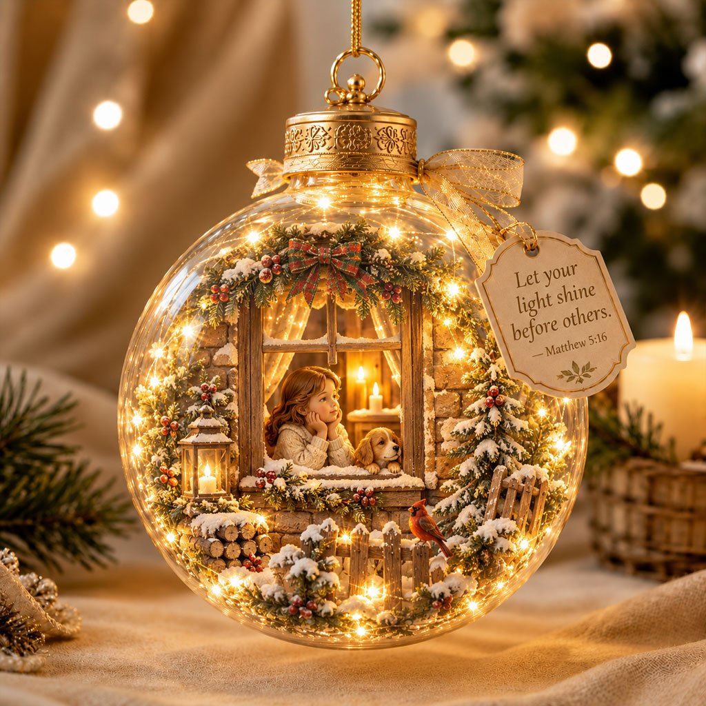 🔥Last Day 50% OFF🏆 Illuminated Christian Scripture Keepsake Ornaments