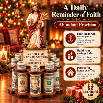 🙏 Bible Verse Savings Challenge Stand – Christian Cash Organizer & Faith-Inspired Gift.