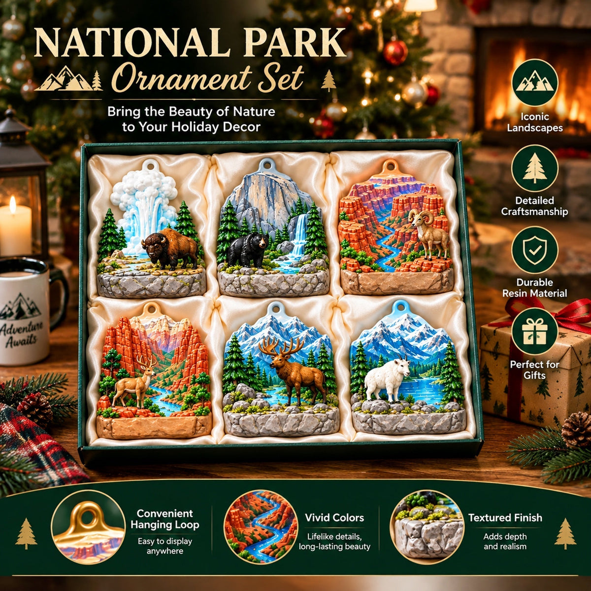 National Parks Ornament Gift Set