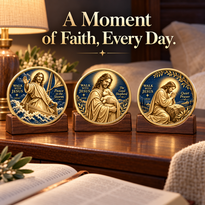 ✝️2026 Walk with Jesus Coin Collection – 6 Double-Sided Keepsakes of Faith, Hope & Love.