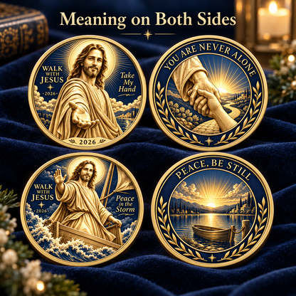 ✝️2026 Walk with Jesus Coin Collection – 6 Double-Sided Keepsakes of Faith, Hope & Love.