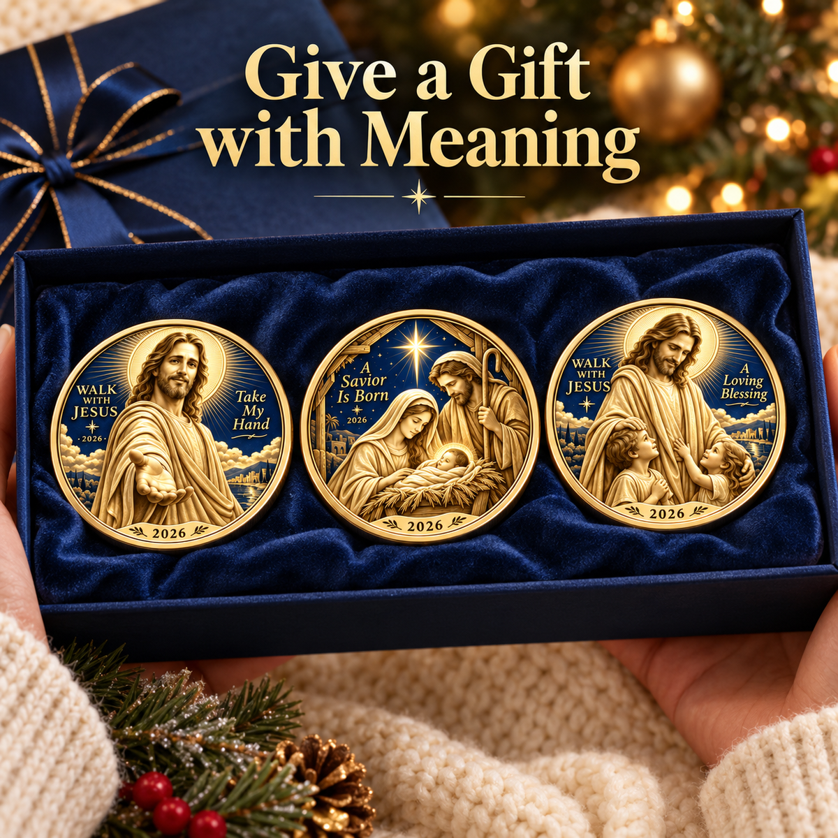 ✝️2026 Walk with Jesus Coin Collection – 6 Double-Sided Keepsakes of Faith, Hope & Love.