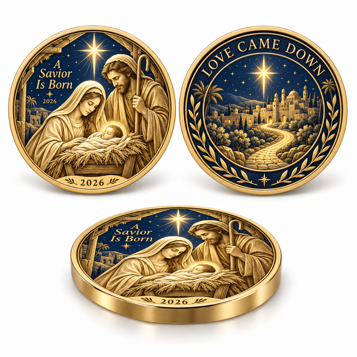 ✝️2026 Walk with Jesus Coin Collection – 6 Double-Sided Keepsakes of Faith, Hope & Love.