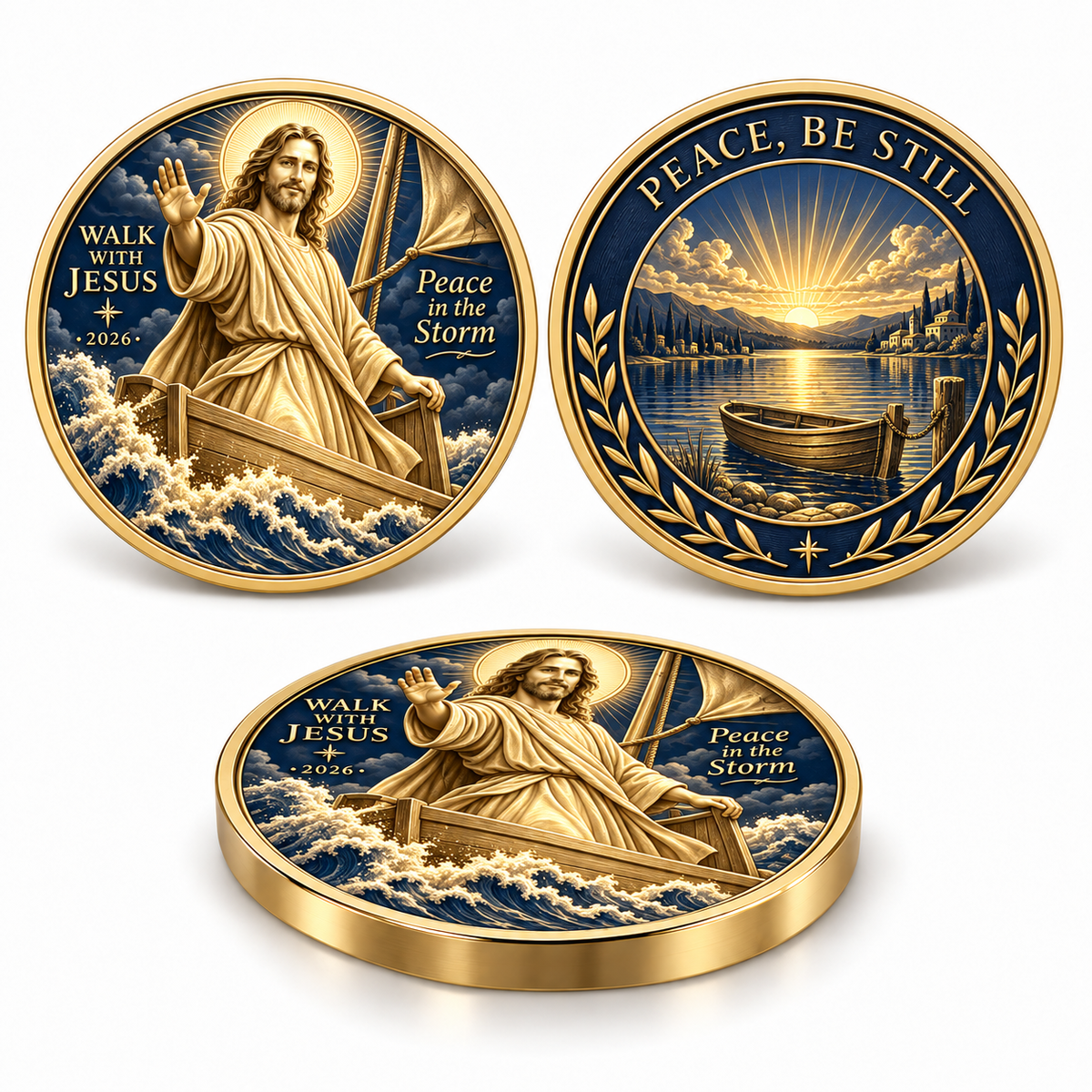 ✝️2026 Walk with Jesus Coin Collection – 6 Double-Sided Keepsakes of Faith, Hope & Love.