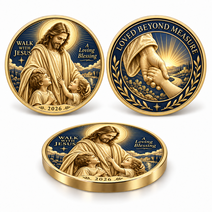 ✝️2026 Walk with Jesus Coin Collection – 6 Double-Sided Keepsakes of Faith, Hope & Love.