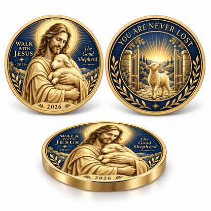 ✝️2026 Walk with Jesus Coin Collection – 6 Double-Sided Keepsakes of Faith, Hope & Love.