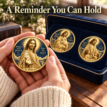 ✝️2026 Walk with Jesus Coin Collection – 6 Double-Sided Keepsakes of Faith, Hope & Love.