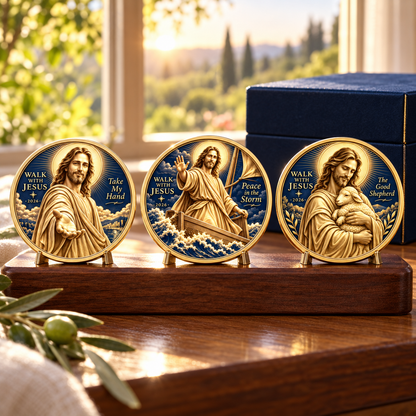✝️2026 Walk with Jesus Coin Collection – 6 Double-Sided Keepsakes of Faith, Hope & Love.